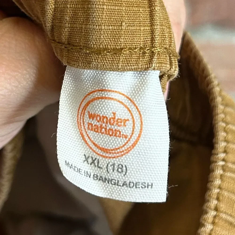 5 for $25🔥Wonder Nation Tan‎ Cargo Shorts Boys XXL (18)